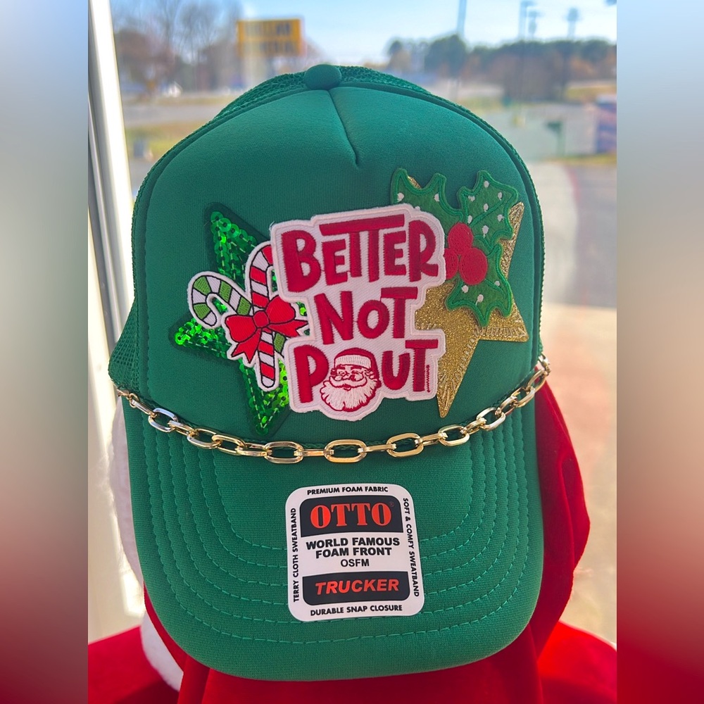 Custom Better Not Pout Trucker Hat 🎄🎅🏼